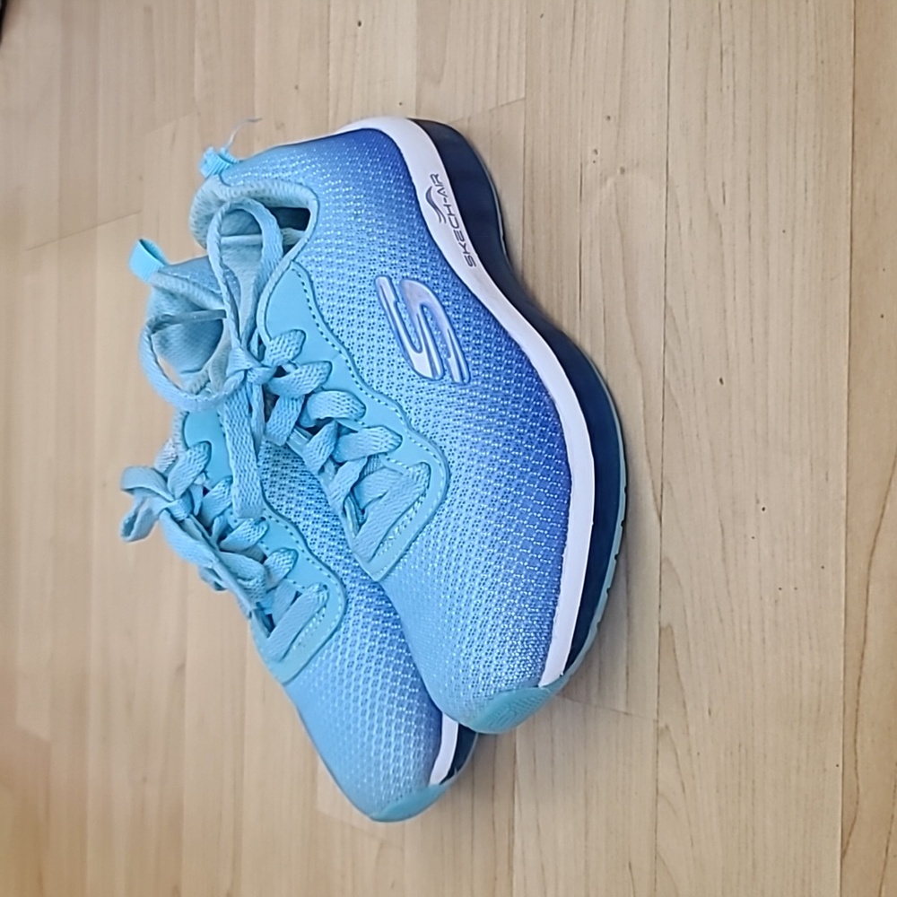 SKECHERS SKECH-AIR ELEMENT PURELY AQUA MINT LACES (BIG KID) Size 11